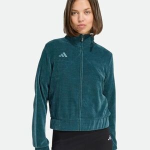 Adidas Tiro Velour Track Jacket Aurora Ivy Green XLarge